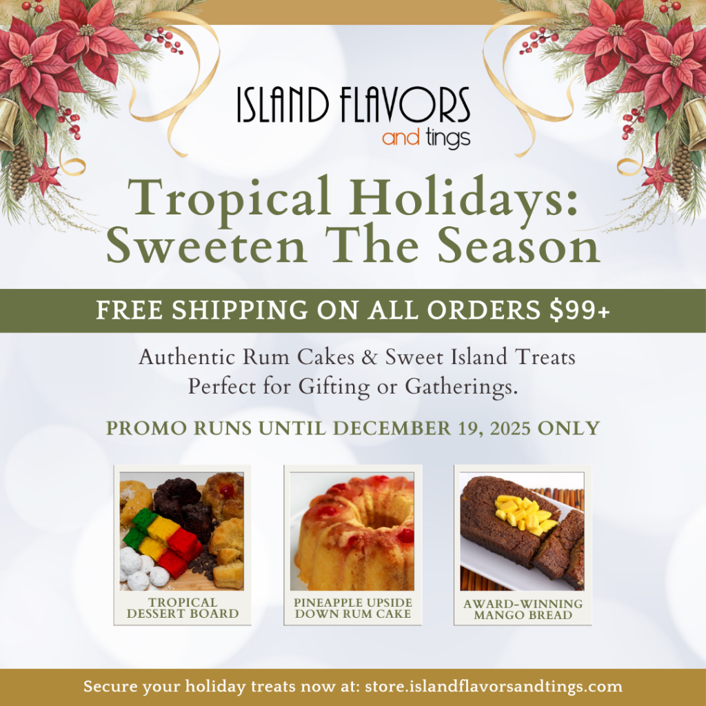 Savor Island Flavors and Tings’ delicious rum cakes and treats—perfect for family meals. Enjoy free shipping on orders over $99. Offer valid until December 19, 2025. Bring a taste of the islands home, even during COVID-19 times!.